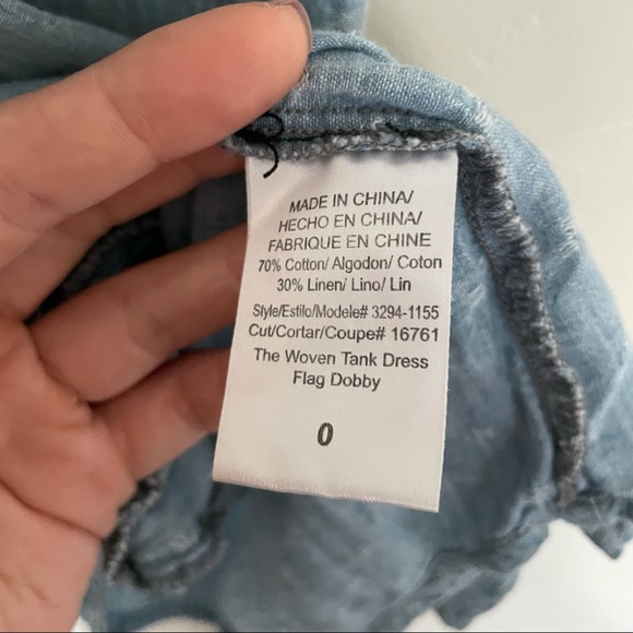 Current/Elliott The Woven Tank Dress Chambray - Picture 6 of 6
